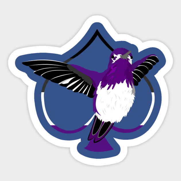 Ace Pride Hummingbird Sticker by AjDreamCraft